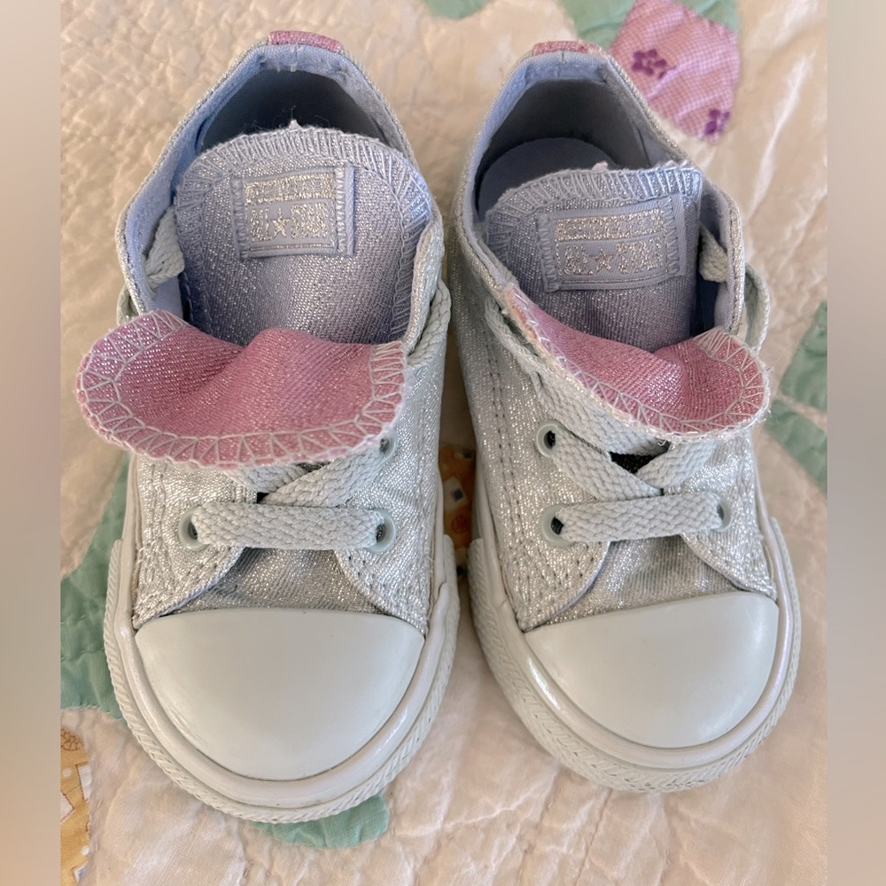 Converse baby shimmer sneakers shoes